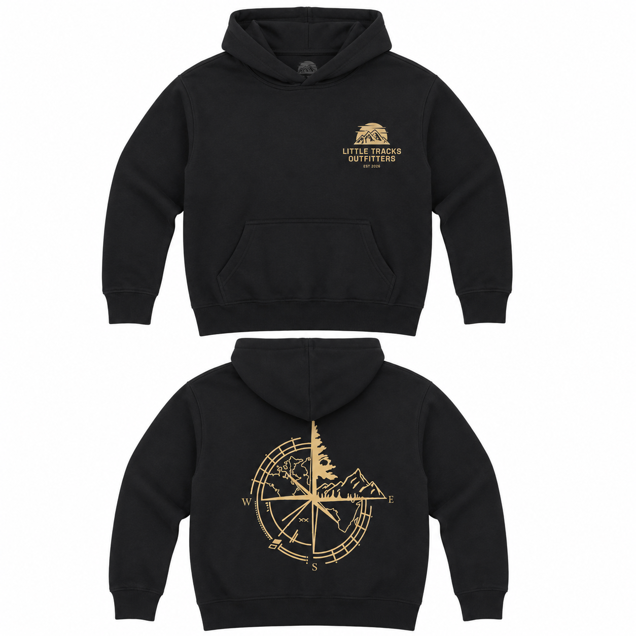 Kids Outdoor Fleece Hoodie | Compass Adventure Design
