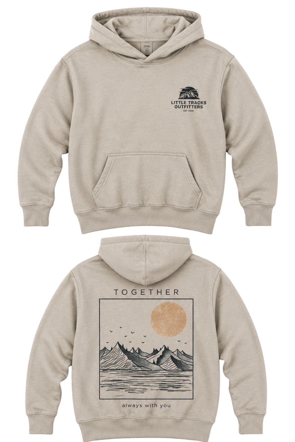 Kids Outdoor Fleece Hoodie | Together Always With You