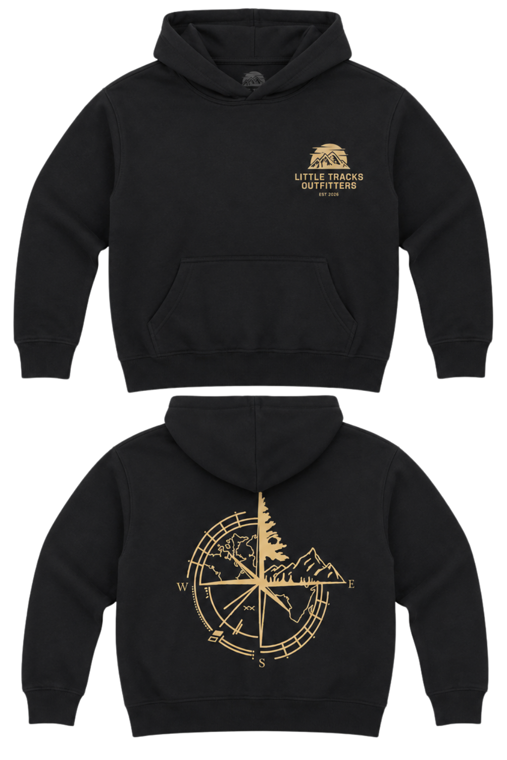 Kids Outdoor Fleece Hoodie | Compass Adventure Design
