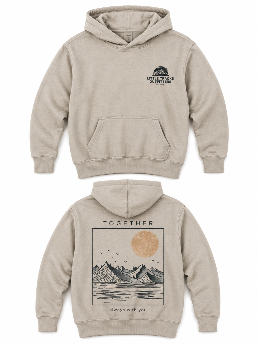Kids Outdoor Fleece Hoodie | Together Always With You